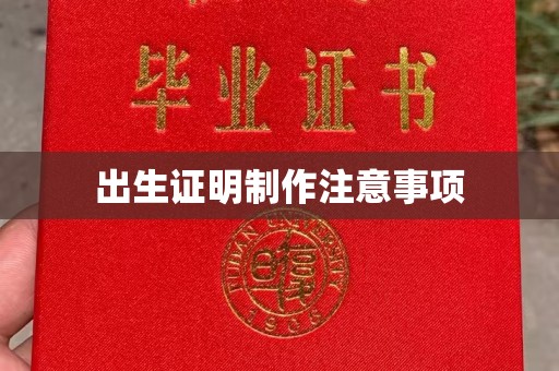 嘉兴出生证明制作注意事项