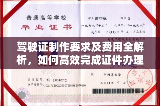 嘉兴驾驶证制作要求及费用全解析，如何高效完成证件办理？