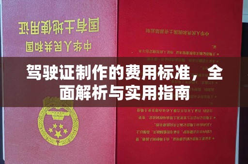 嘉兴驾驶证制作的费用标准，全面解析与实用指南