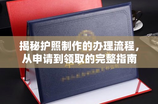 嘉兴揭秘护照制作的办理流程，从申请到领取的完整指南